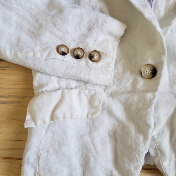 Cynthia Rowley White Linen Blazer - Picture 3 of 5